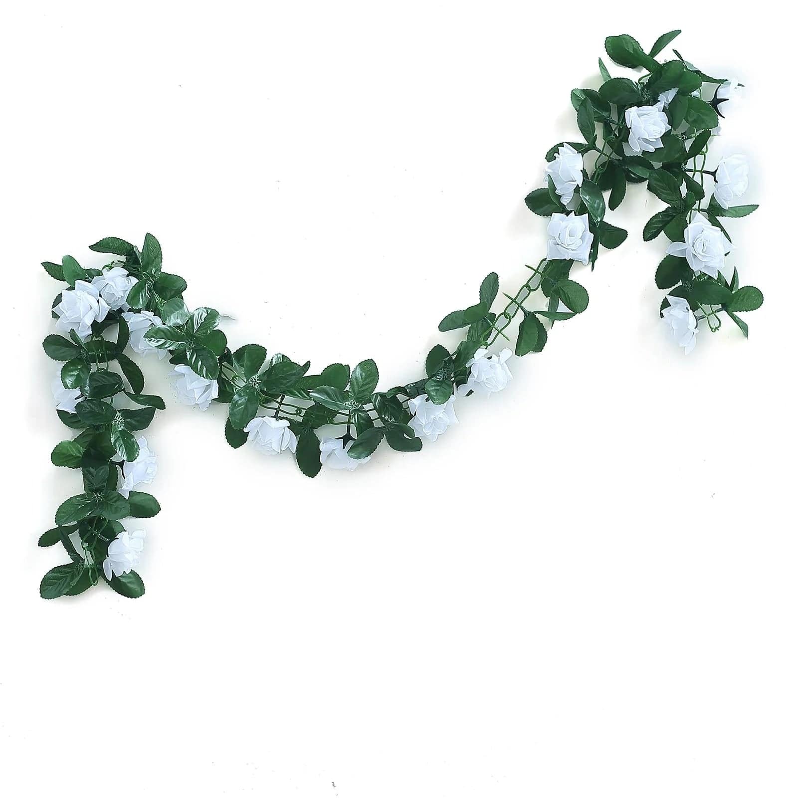 6 feet 3D Chain Garland with Silk Roses
