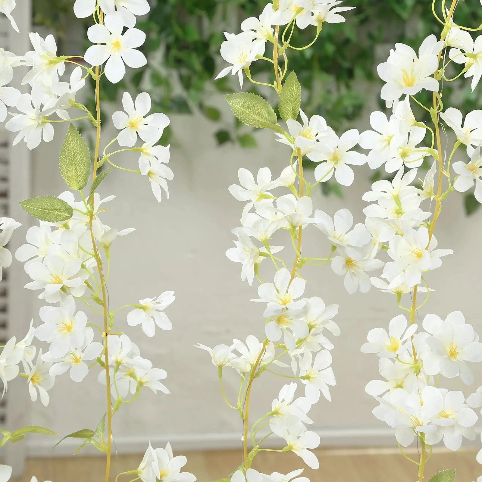 6 feet Jasmine Design Silk Flower Garland Vine Light
