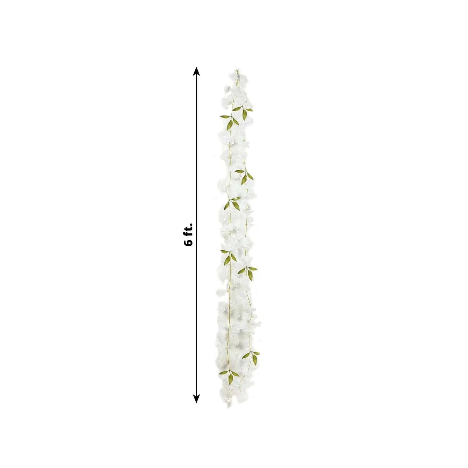 6 feet Jasmine Design Silk Flower Garland Vine Light