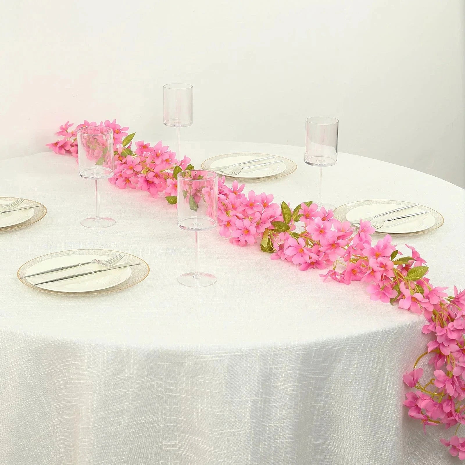6 feet Jasmine Design Silk Flower Garland Vine Light
