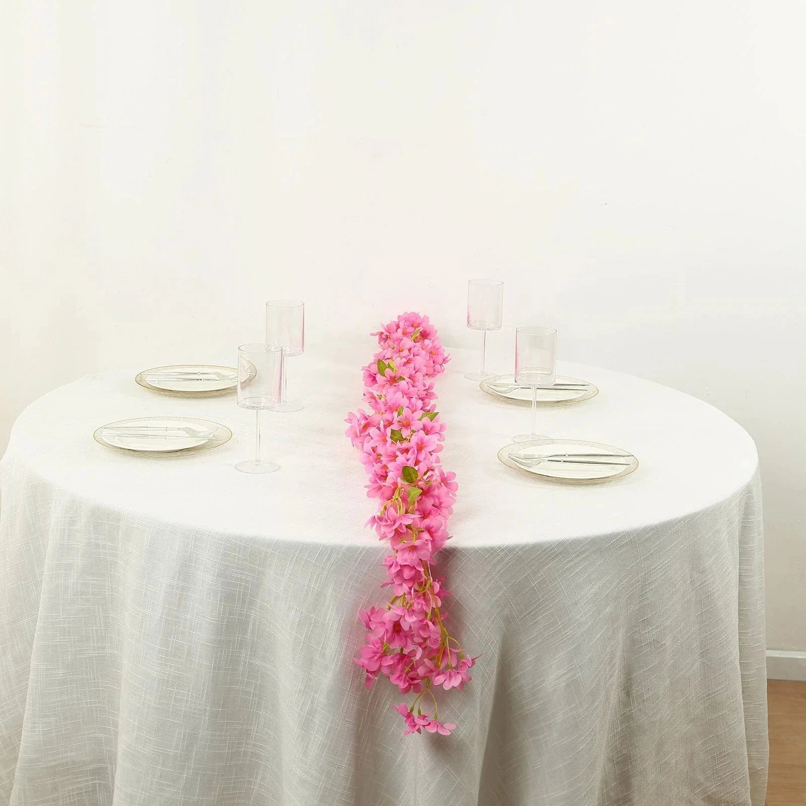 6 feet Jasmine Design Silk Flower Garland Vine Light