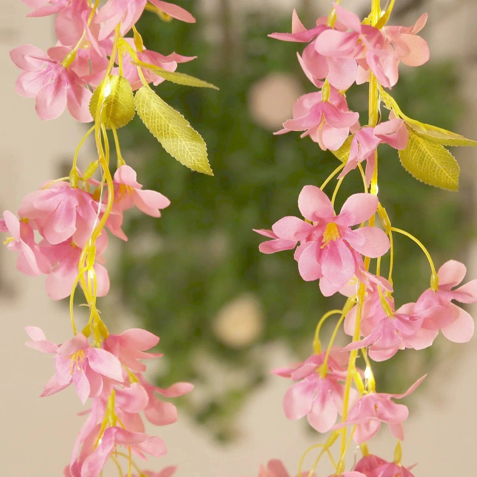 6 feet Jasmine Design Silk Flower Garland Vine Light