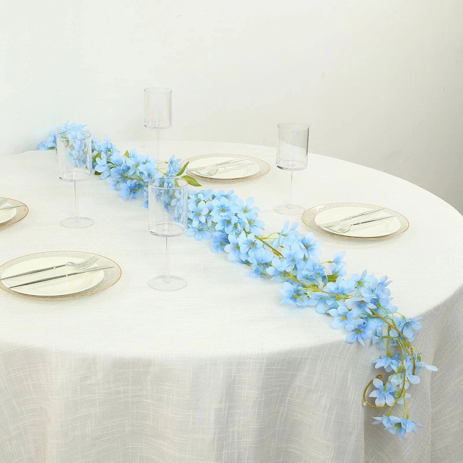 6 feet Jasmine Design Silk Flower Garland Vine Light