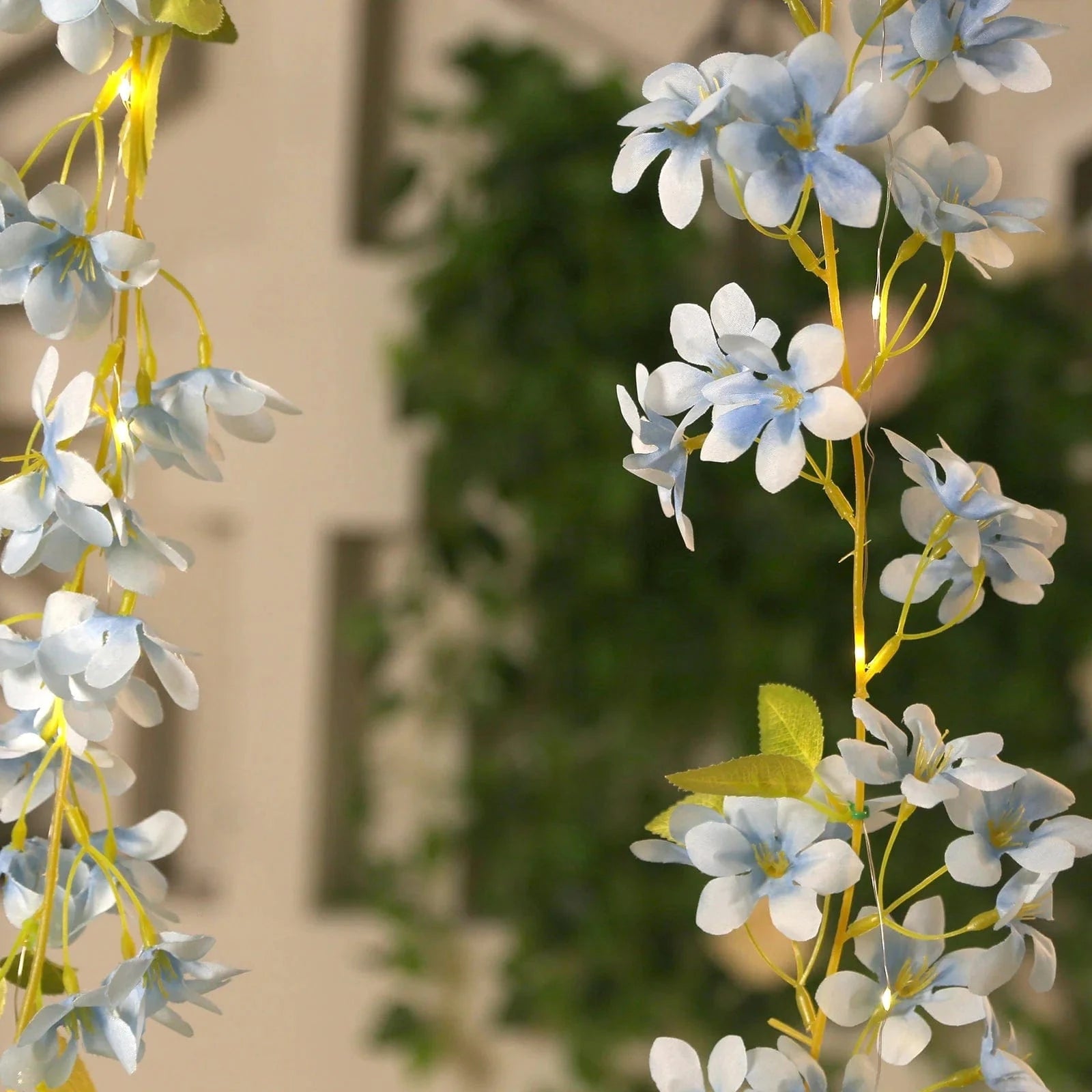 6 feet Jasmine Design Silk Flower Garland Vine Light