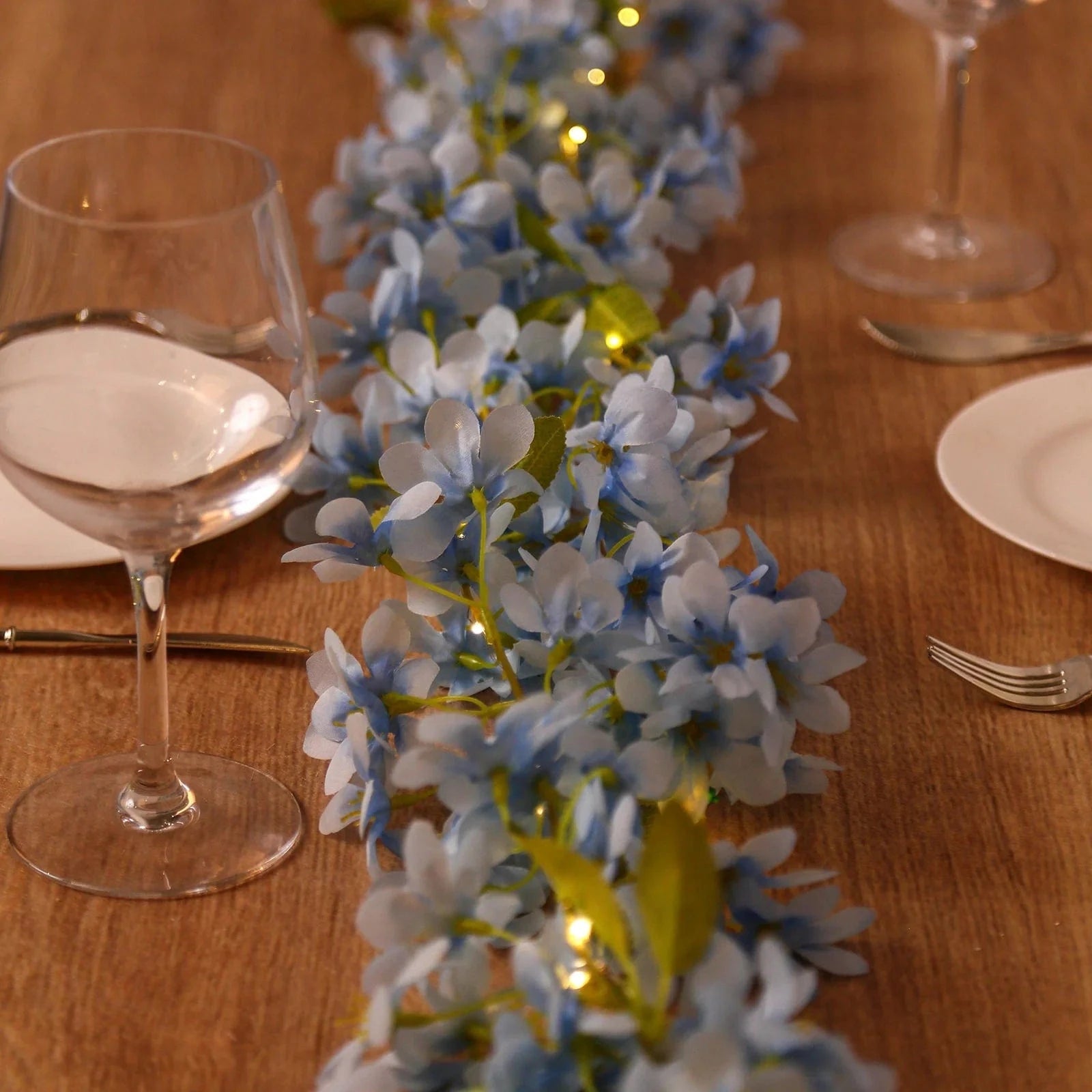 6 feet Jasmine Design Silk Flower Garland Vine Light
