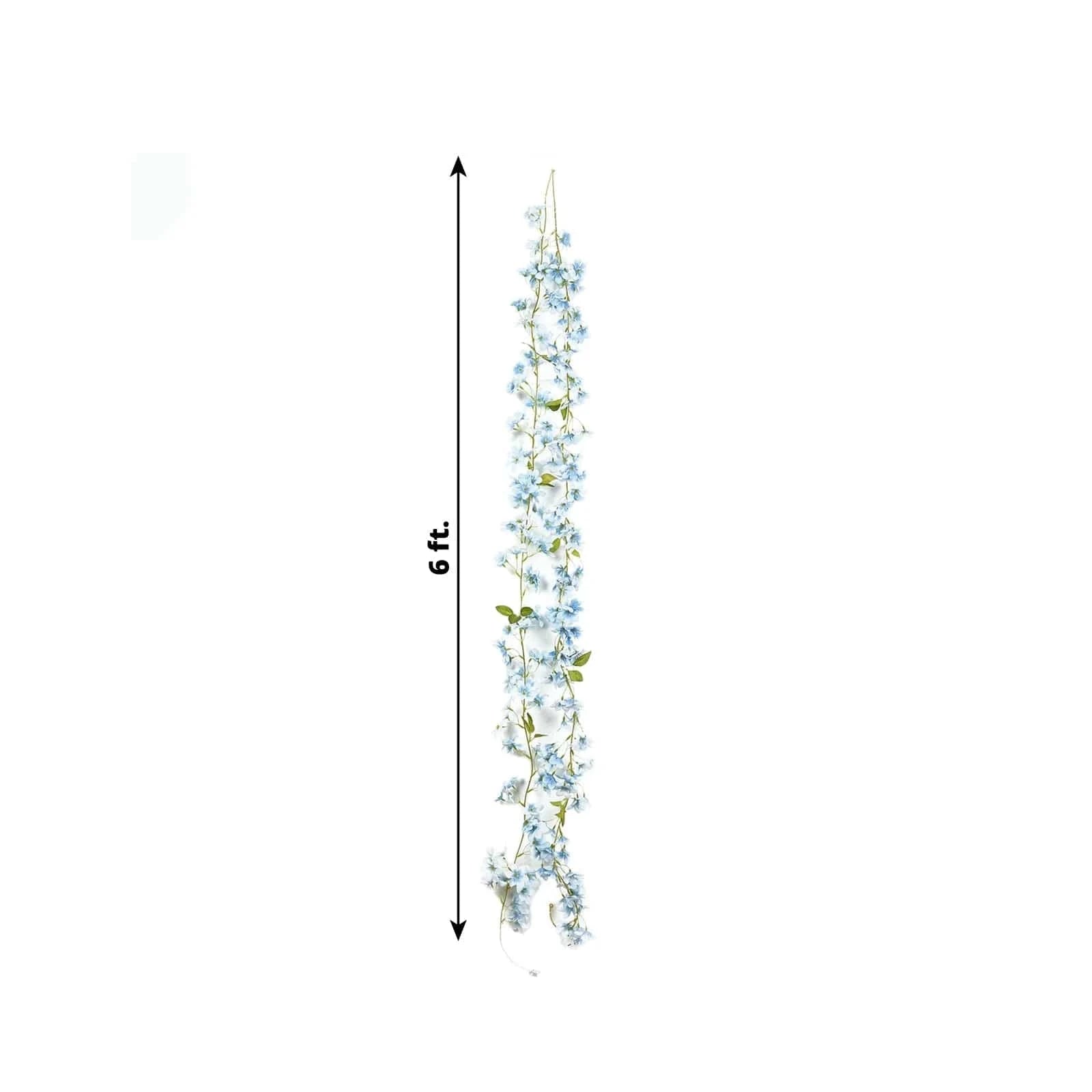 6 feet Jasmine Design Silk Flower Garland Vine Light
