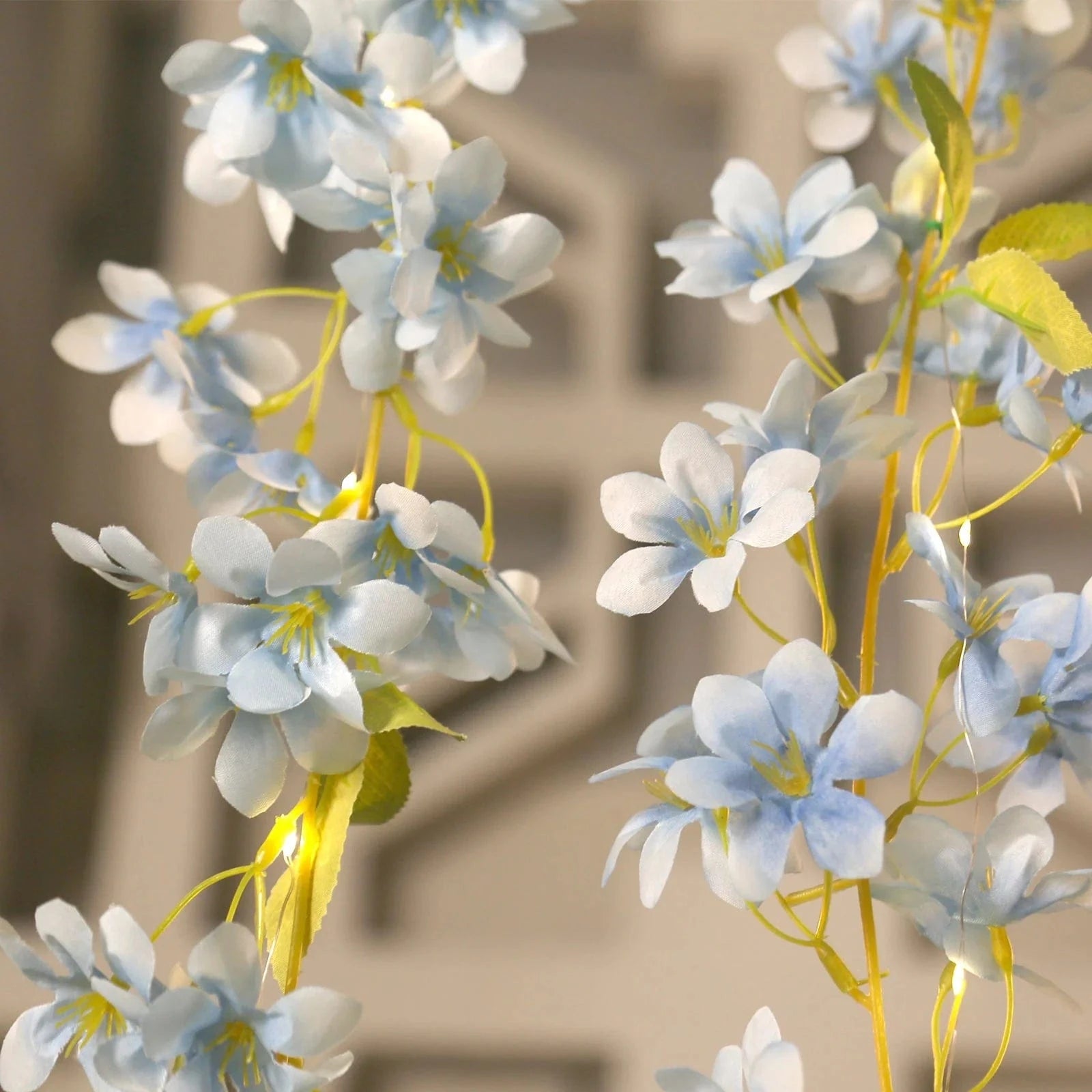 6 feet Jasmine Design Silk Flower Garland Vine Light