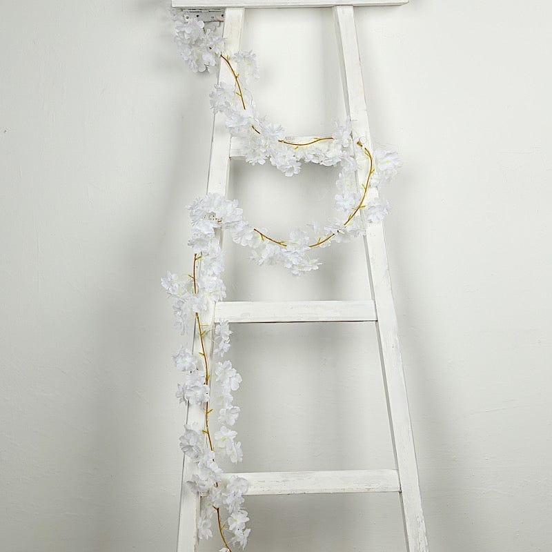 6 feet Pink LED Artificial Cherry Blossom Garland Fairy Lights