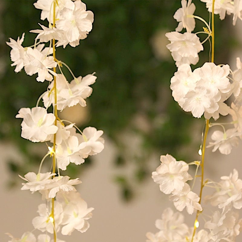 6 feet Pink LED Artificial Cherry Blossom Garland Fairy Lights