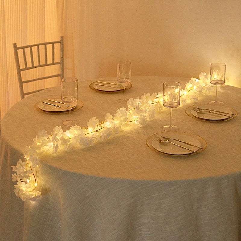 6 feet Pink LED Artificial Cherry Blossom Garland Fairy Lights