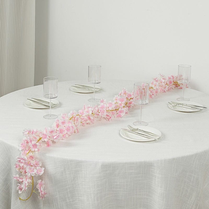 6 feet Pink LED Artificial Cherry Blossom Garland Fairy Lights