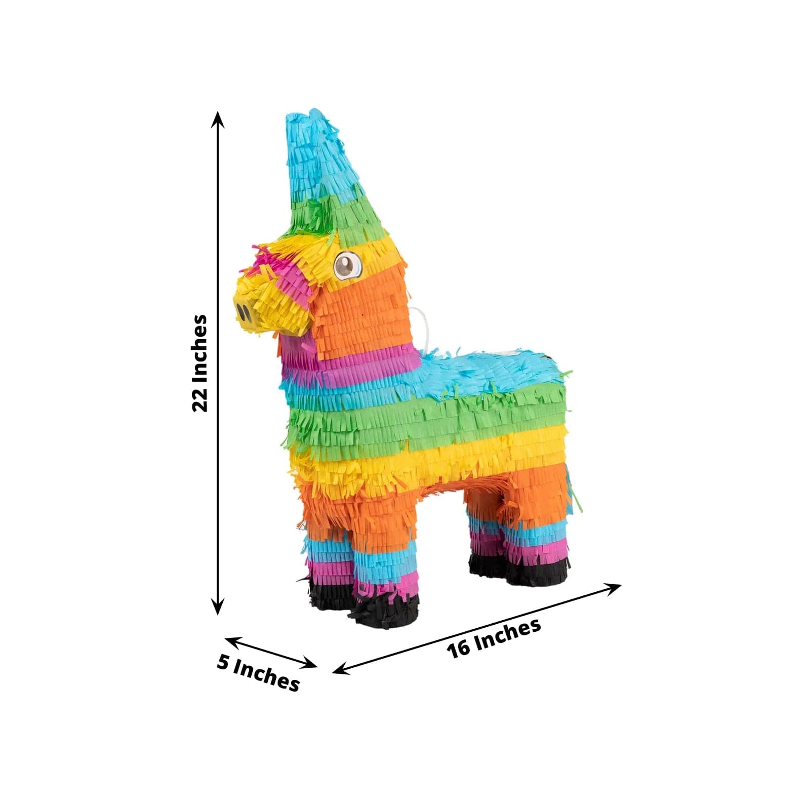 16x22 in Assorted Paper Donkey Pinatas for Fiesta Party Decorations