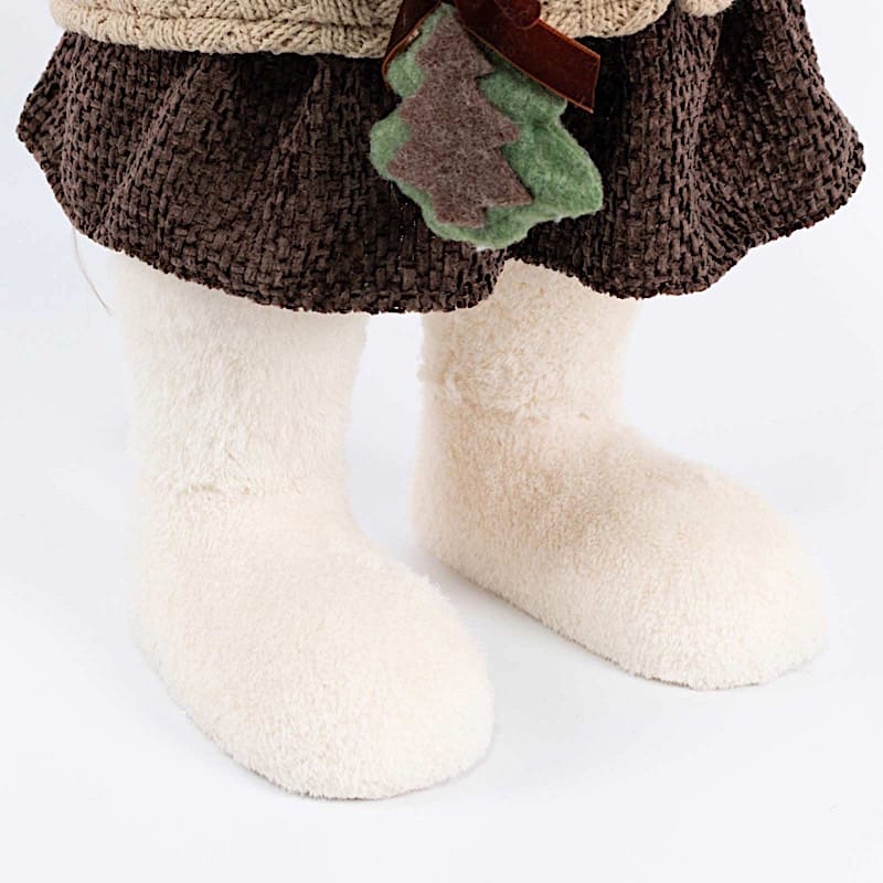 2 pcs 24 in Plush Teddy Bear Figurines Boy & Girl with Knit Jackets
