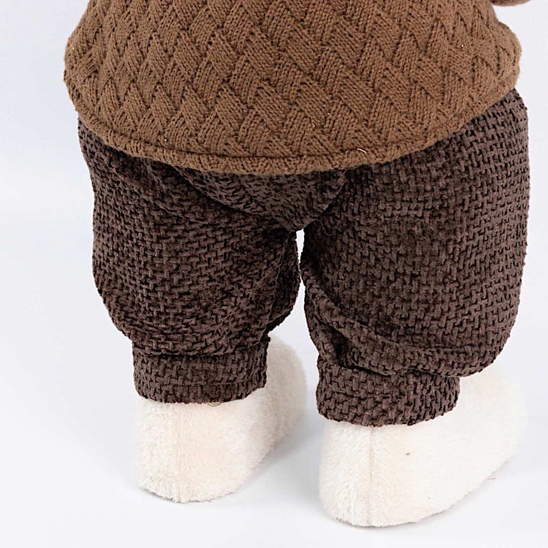 2 pcs 24 in Plush Teddy Bear Figurines Boy & Girl with Knit Jackets
