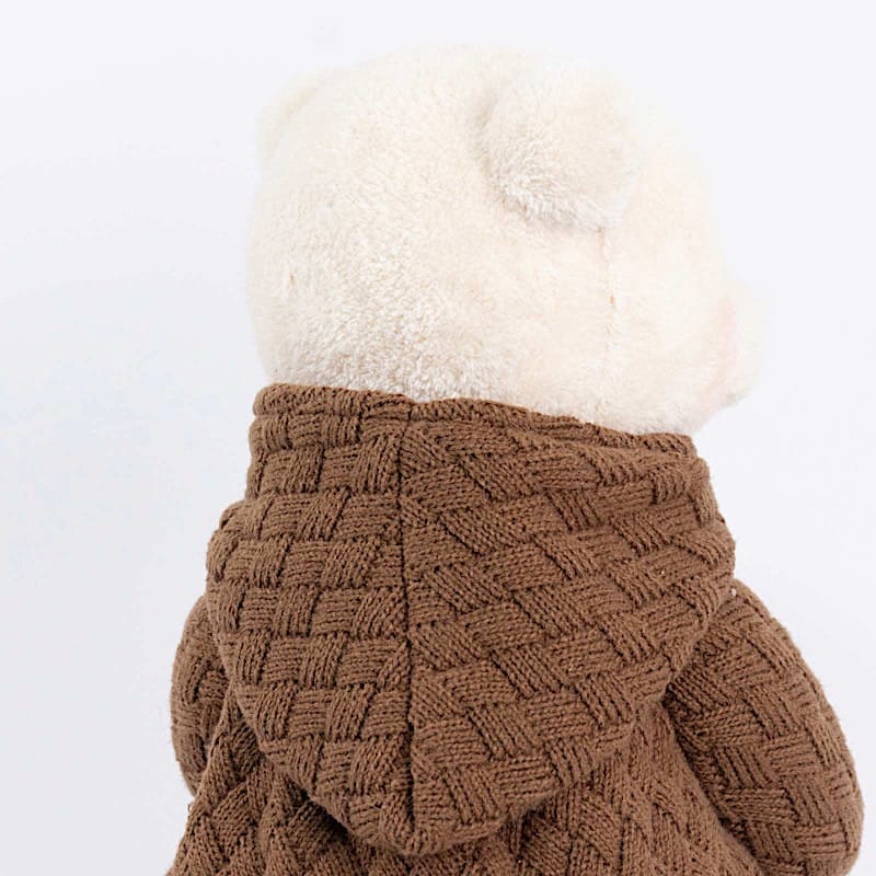 2 pcs 24 in Plush Teddy Bear Figurines Boy & Girl with Knit Jackets