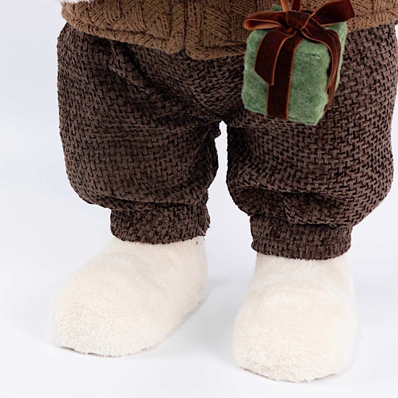 2 pcs 24 in Plush Teddy Bear Figurines Boy & Girl with Knit Jackets