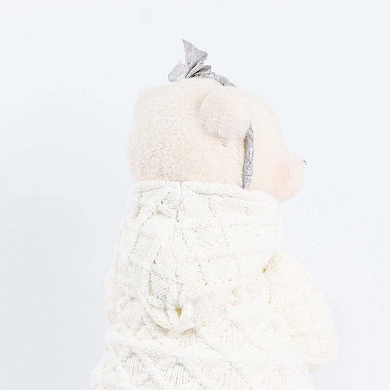 2 pcs 24 in Plush Teddy Bear Figurines Boy & Girl with Knit Jackets
