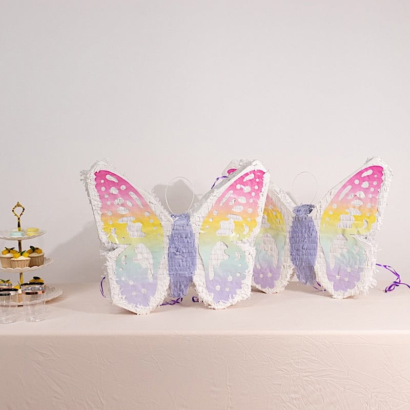 23x19 in Assorted Paper Butterfly Pinata with Pastel Colored Wings