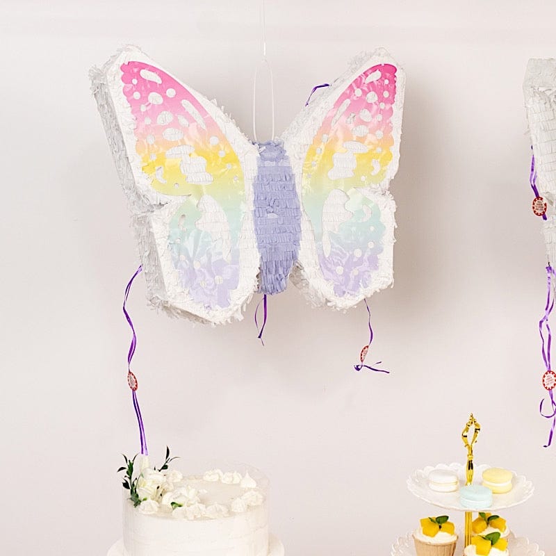 23x19 in Assorted Paper Butterfly Pinata with Pastel Colored Wings