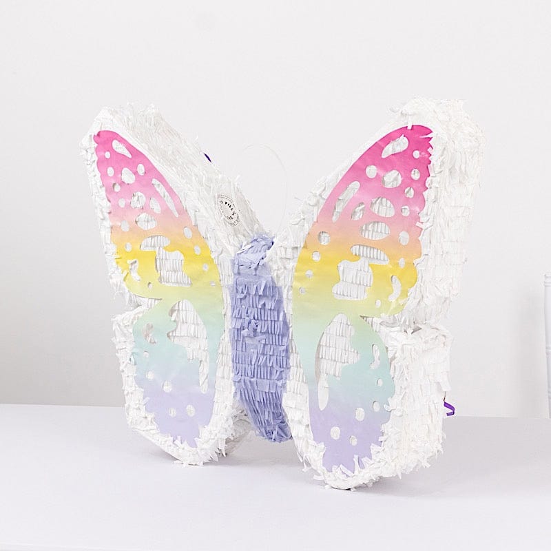 23x19 in Assorted Paper Butterfly Pinata with Pastel Colored Wings