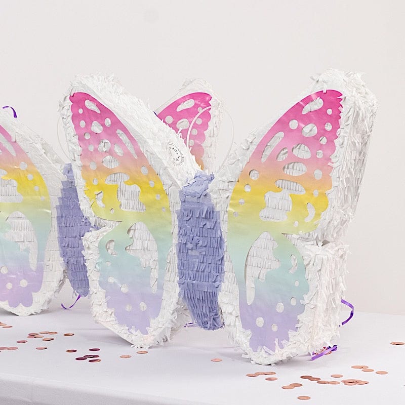 23x19 in Assorted Paper Butterfly Pinata with Pastel Colored Wings