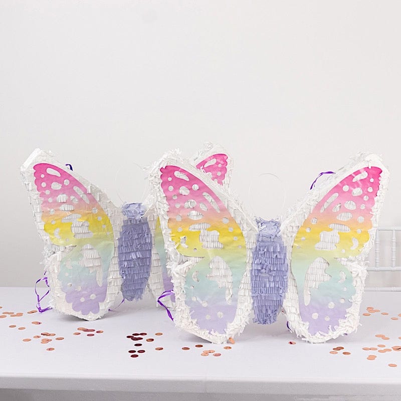 23x19 in Assorted Paper Butterfly Pinata with Pastel Colored Wings