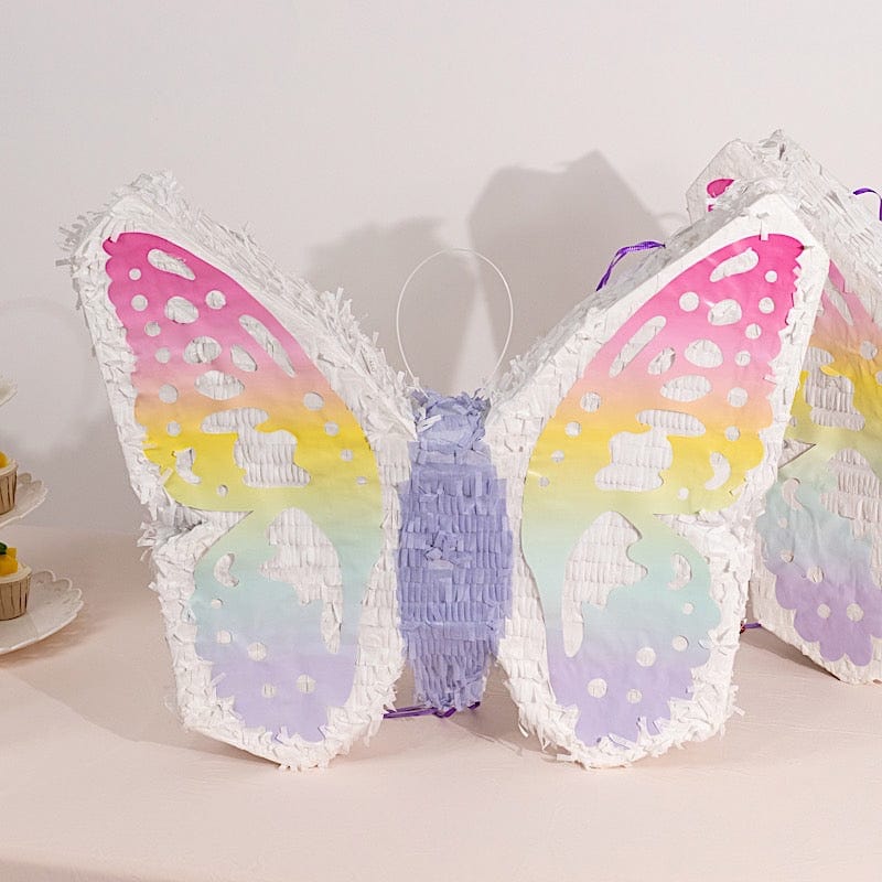 23x19 in Assorted Paper Butterfly Pinata with Pastel Colored Wings