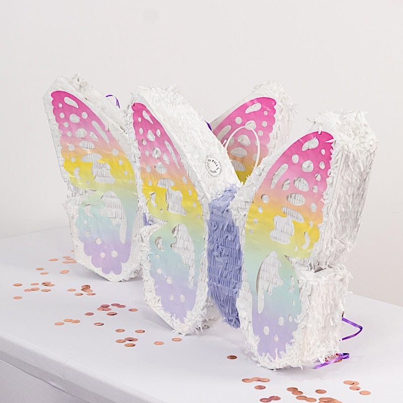 23x19 in Assorted Paper Butterfly Pinata with Pastel Colored Wings