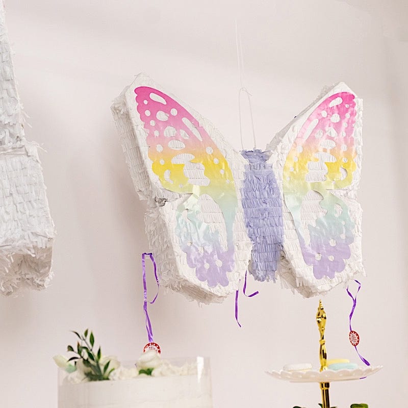 23x19 in Assorted Paper Butterfly Pinata with Pastel Colored Wings