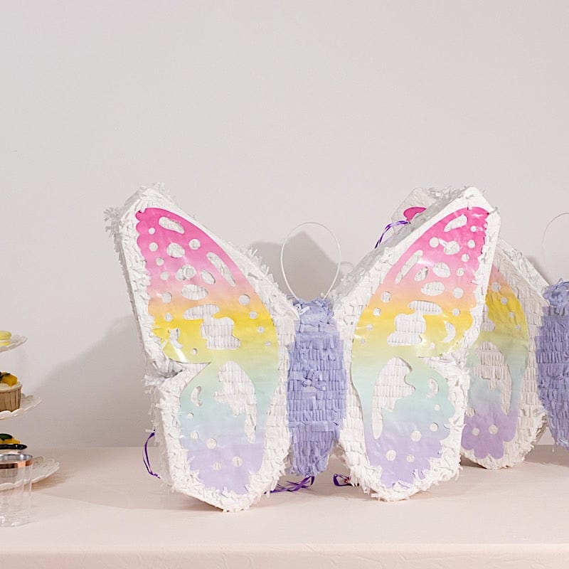 23x19 in Assorted Paper Butterfly Pinata with Pastel Colored Wings