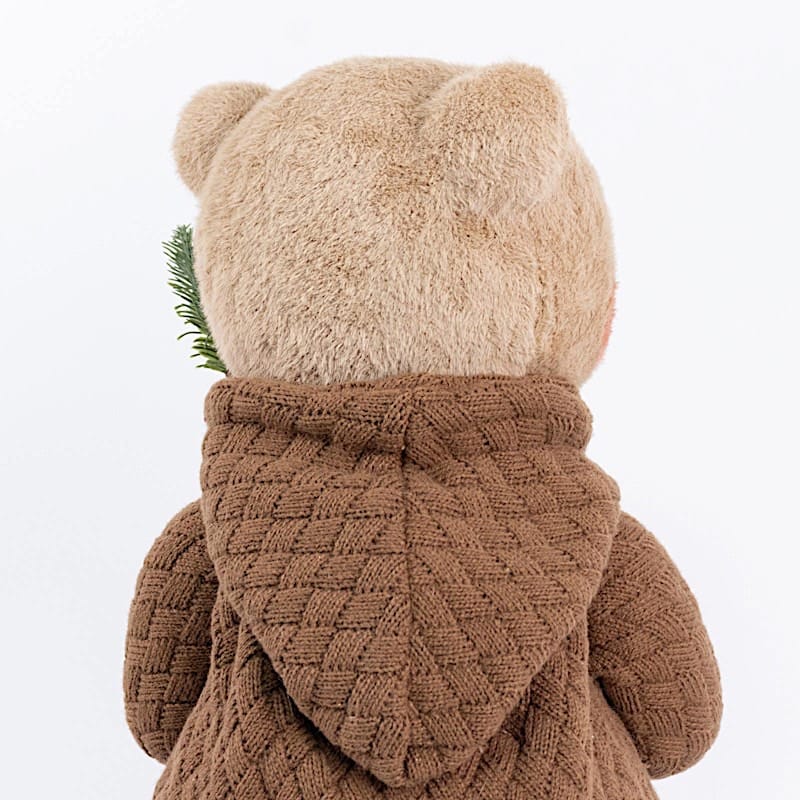 28 in Boy Plush Teddy Bear Christmas Figurine with Knit Jackets