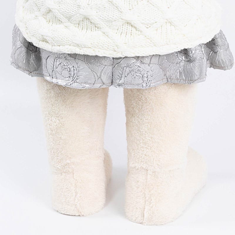 28 in Girl Plush Teddy Bear Christmas Figurine with Knit Jackets