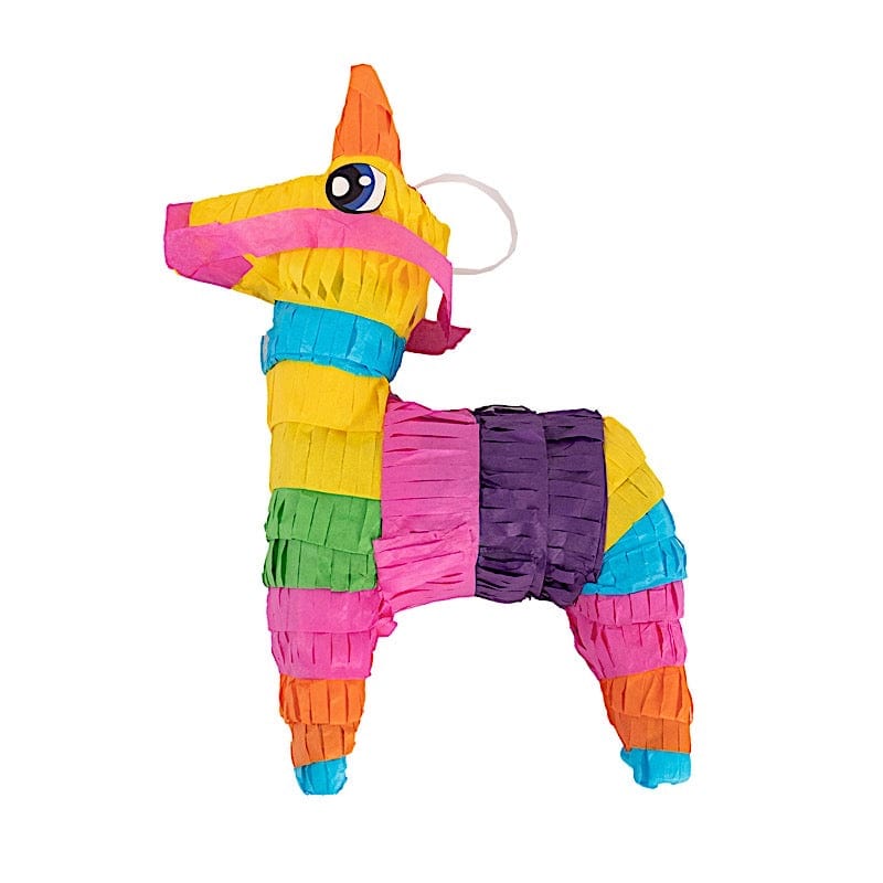 3 Assorted Paper Mini Donkey Pinatas for Fiesta Party Decorations