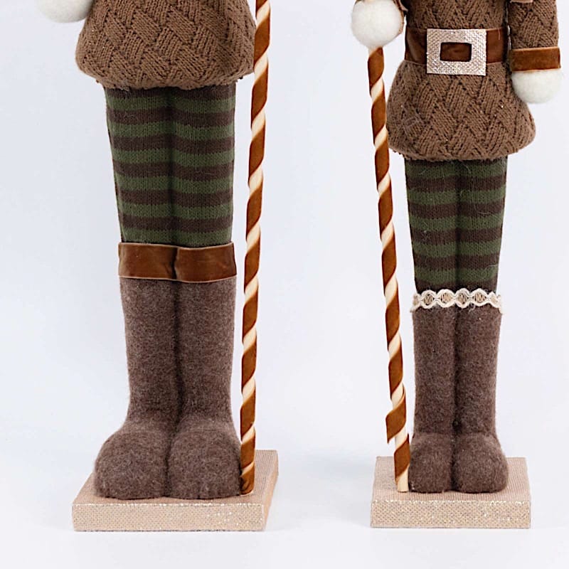 45 in Nutcracker Soldier Figurine with Houndstooth Jacket, Star Staff and Gold Trim