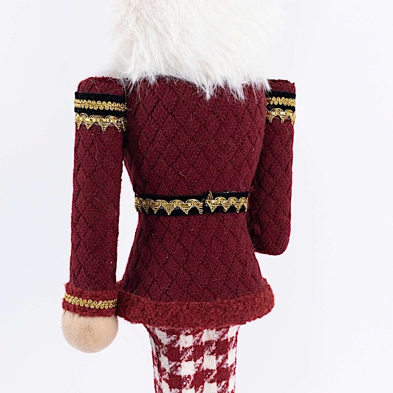 45 in Nutcracker Soldier Figurine with Houndstooth Jacket, Star Staff and Gold Trim