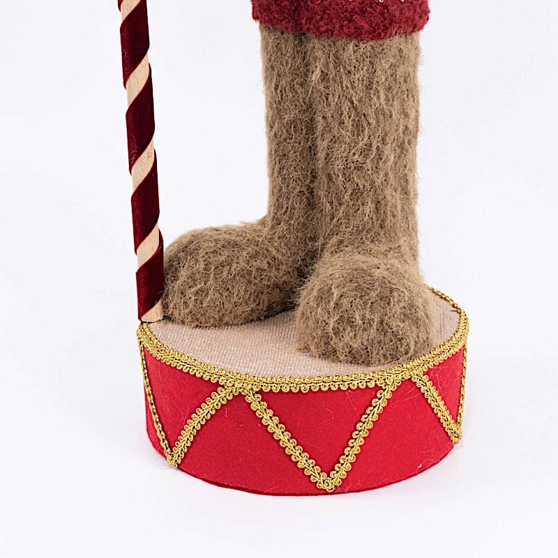 45 in Nutcracker Soldier Figurine with Houndstooth Jacket, Star Staff and Gold Trim