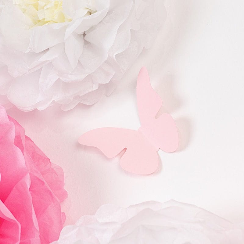 21 Tissue Paper Chrysanthemum Flowers with Butterflies and Leaves Pom Poms Set