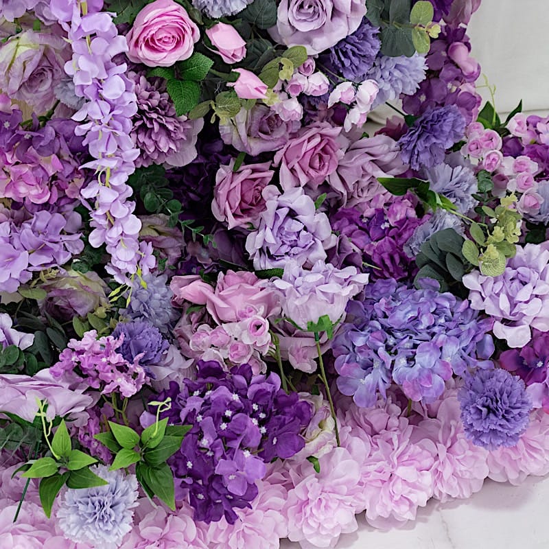 8 feet Half Crescent with Roses, Hydrangeas and Chrysanthemums Silk Floral Half Crescent