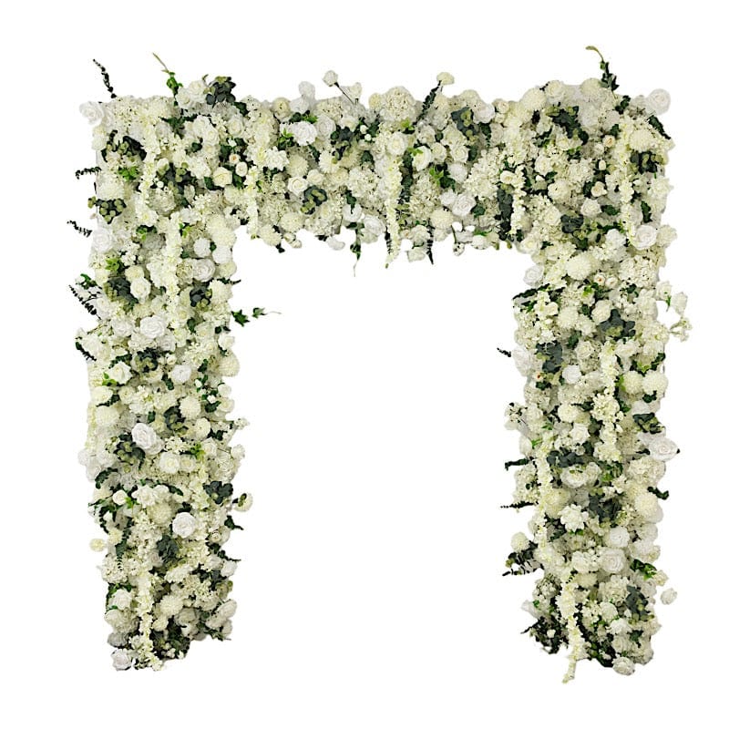 8x8 feet Roll Up Silk Artificial Flower Backdrop for Arch Stand