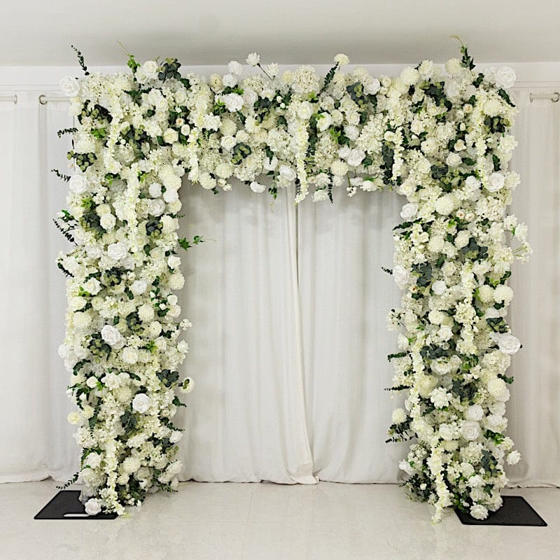 8x8 feet Roll Up Silk Artificial Flower Backdrop for Arch Stand