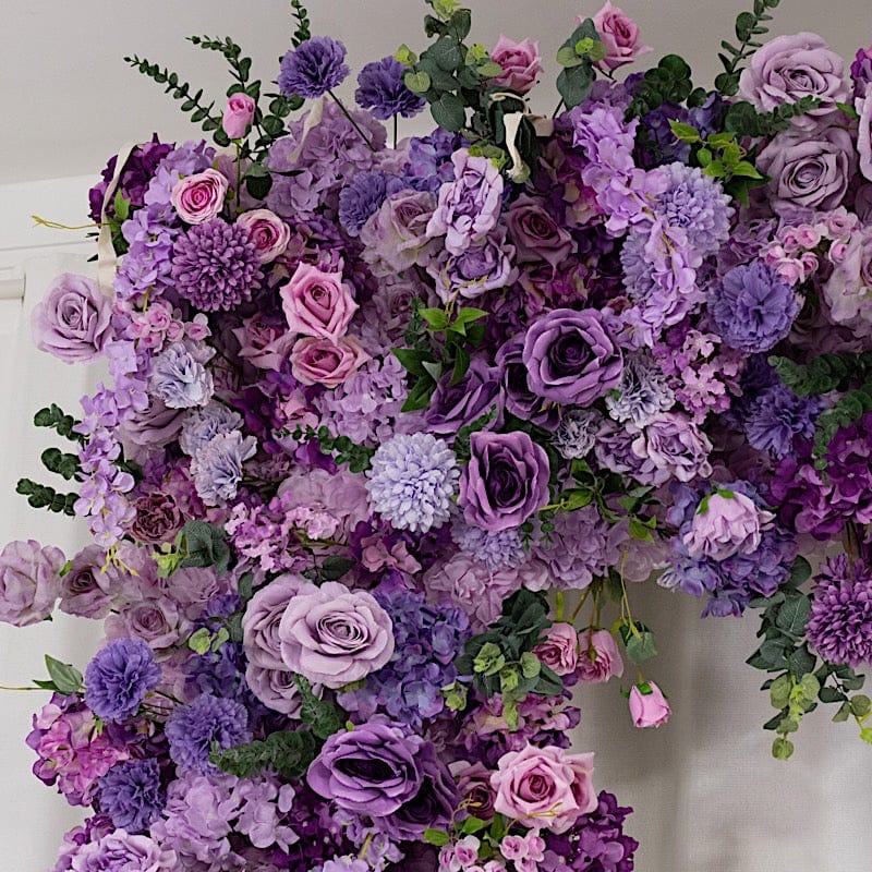 8x8 feet Roll Up Silk Artificial Flower Backdrop for Arch Stand