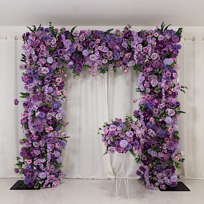 8x8 feet Roll Up Silk Artificial Flower Backdrop for Arch Stand