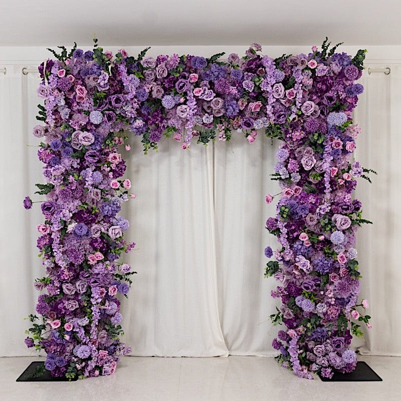 8x8 feet Roll Up Silk Artificial Flower Backdrop for Arch Stand
