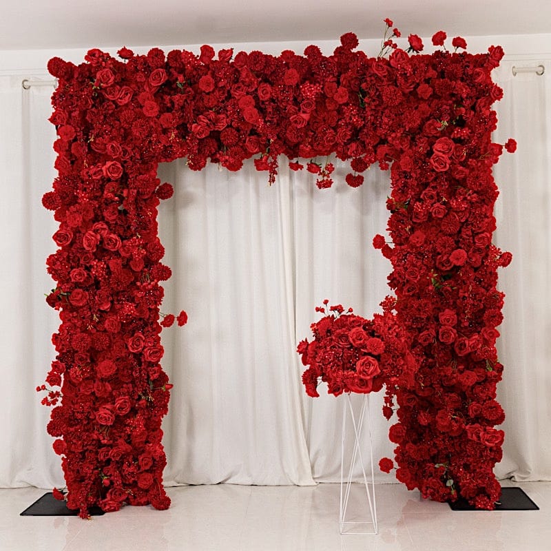 8x8 feet Roll Up Silk Artificial Flower Backdrop for Arch Stand