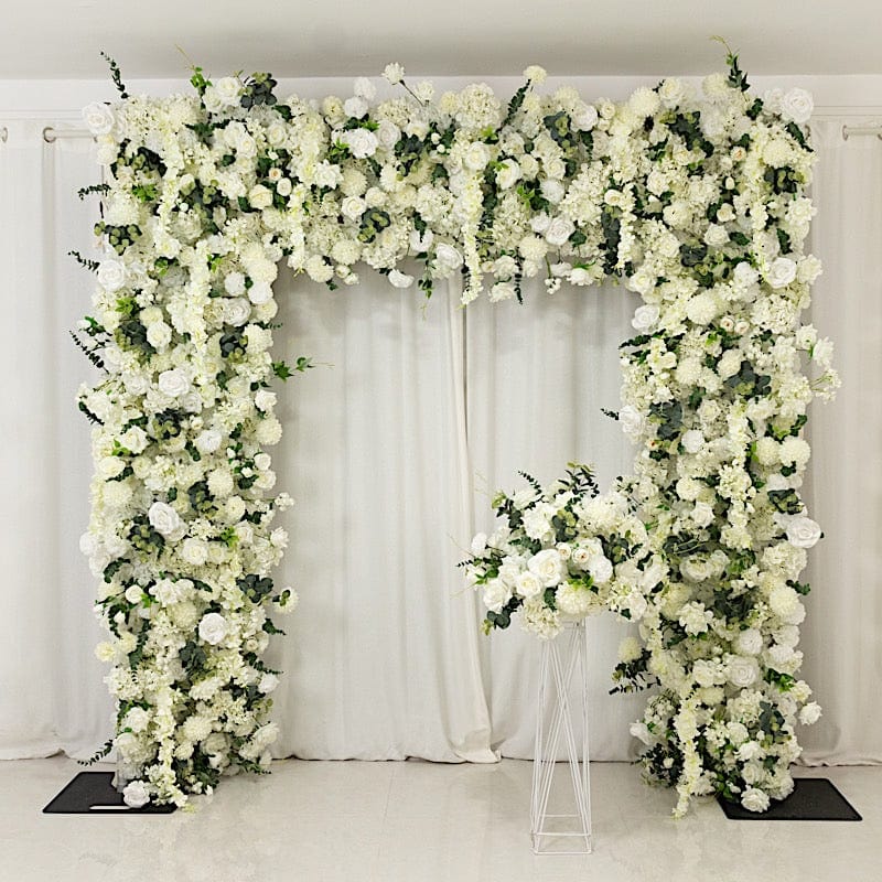 8x8 feet Roll Up Silk Artificial Flower Backdrop for Arch Stand