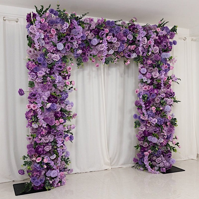 8x8 feet Roll Up Silk Artificial Flower Backdrop for Arch Stand