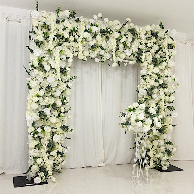 8x8 feet Roll Up Silk Artificial Flower Backdrop for Arch Stand