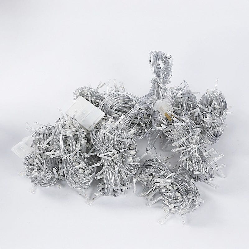 10 feet x 30 feet Warm White LED Curtain Fairy String Lights