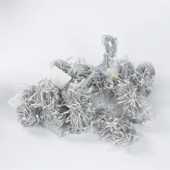 10 feet x 40 feet Warm White LED Curtain Fairy String Lights