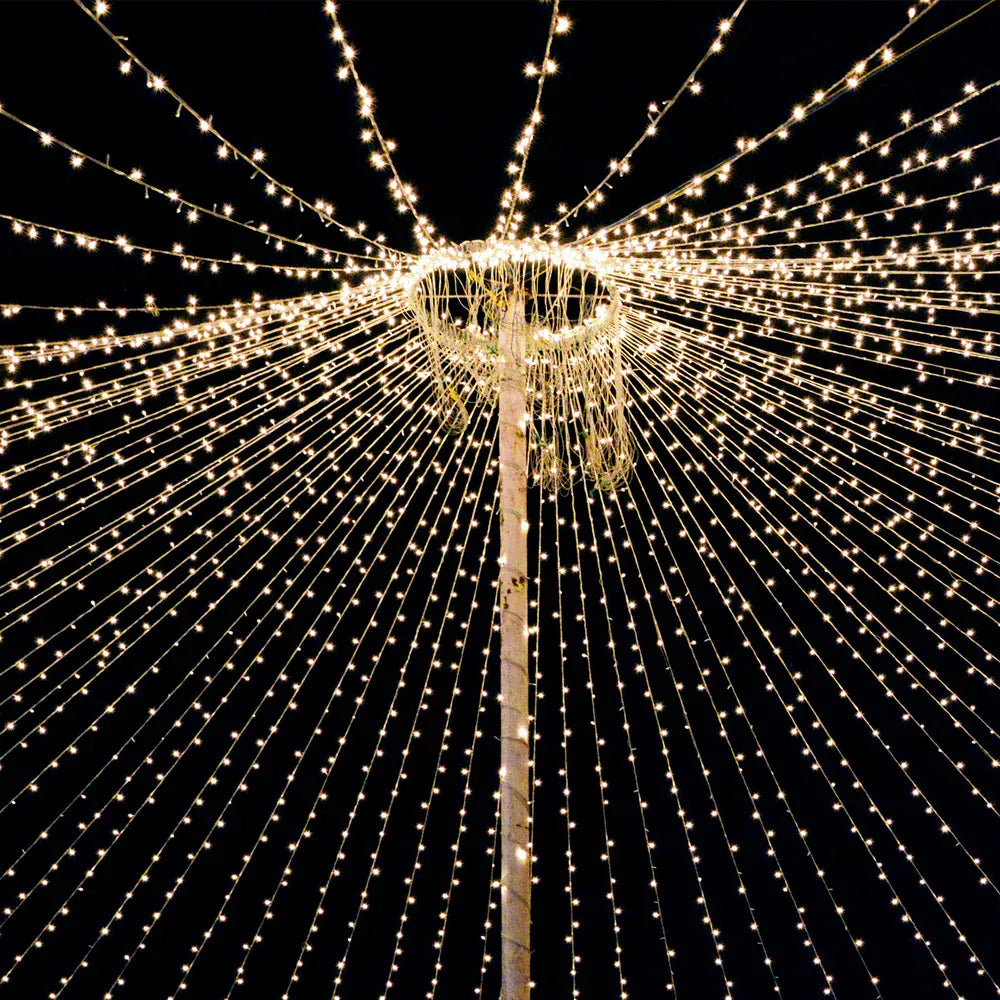 10 feet x 40 feet Warm White LED Curtain Fairy String Lights